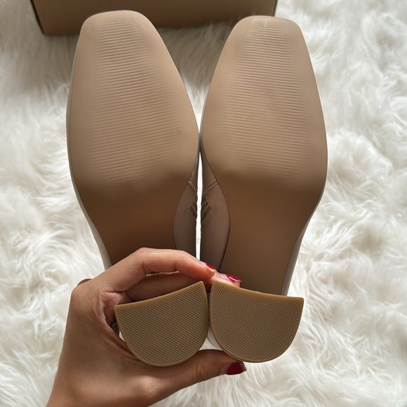 Steve Madden Bone White Lynden Block Heel Zipper Pull On Ankle Boots - Picture 5 of 12